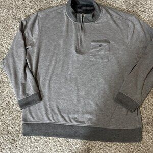 Pebble Beach Performance Pullover Activewear Golf Top Men's XXL Gray 1/4 Zip